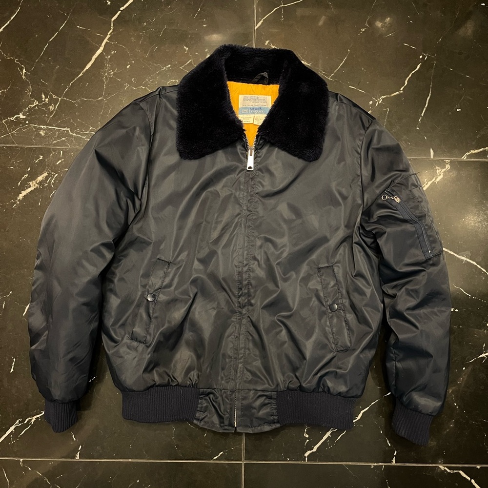 Early 1980s made in Japan Sears Bomber Jacket with Plush Collar